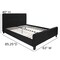 Flash Furniture Queen Size Black Fabric Platform Bed & Mattress HG-BM10-23-GG - alternate 7